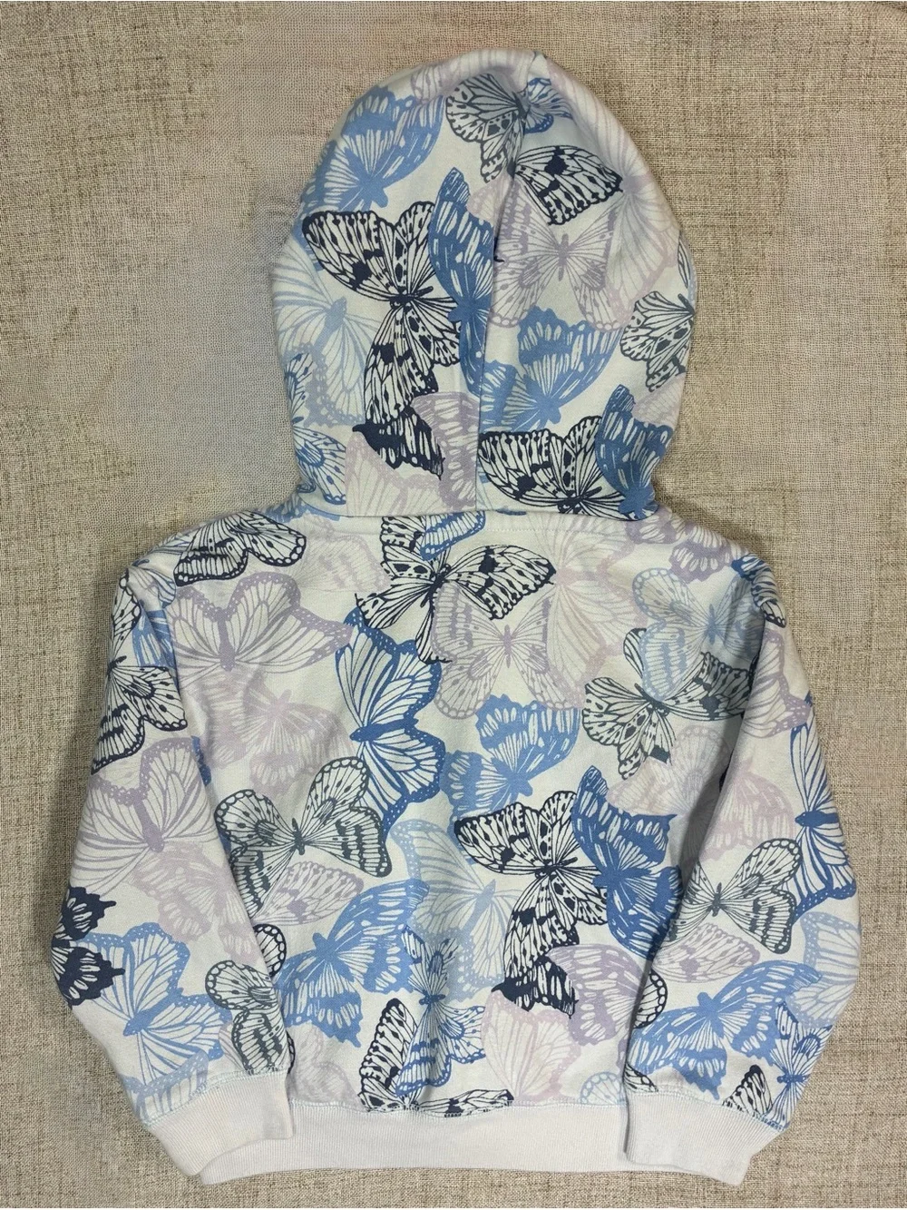 GAP Kids Butterfly Zip Hoodie - Pastel Blue & Lavender